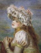 Pierre Renoir Young Girl in a Lace Hat France oil painting artist
